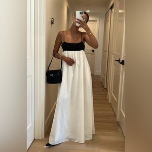 Beginning Boutique Akari White Contrast Maxi Dress